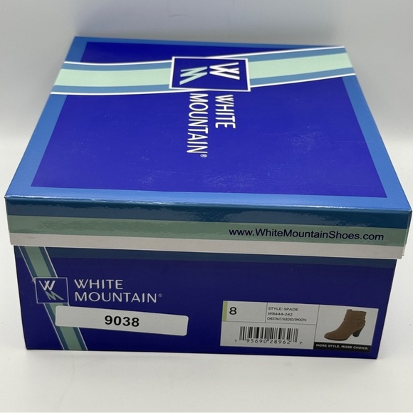 White Mountain Spade Ankle Booties Chestnut Brown 8M - Picture 8 of 9